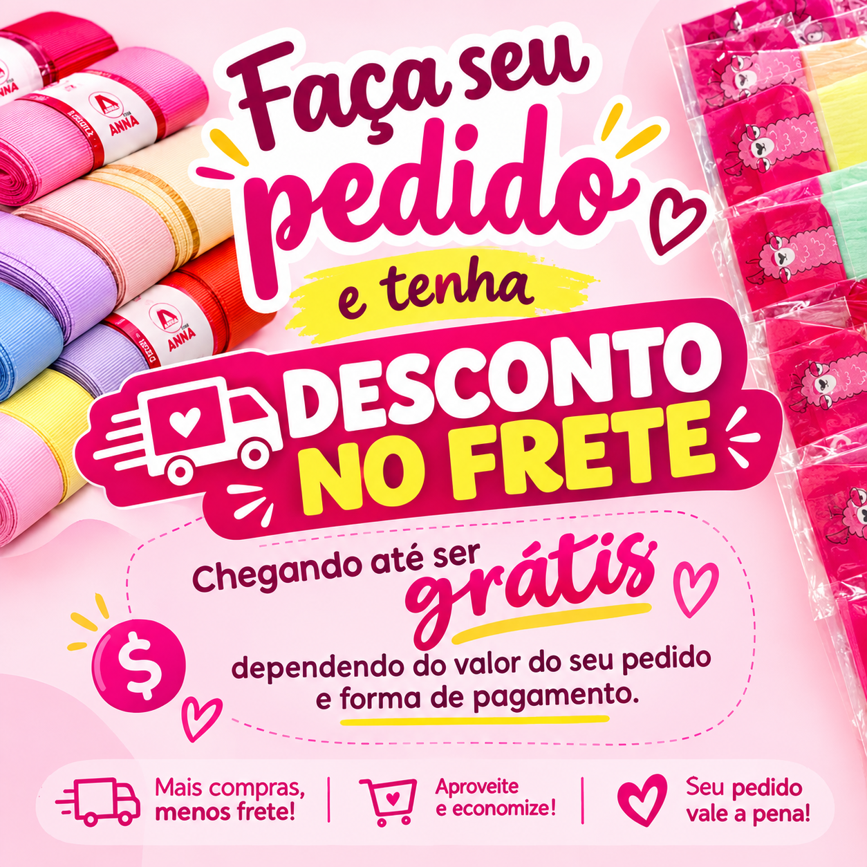 Mais compras menos frete