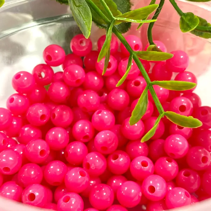 Bolas Leitosas Furo Passante para Pulseiras ou Colares