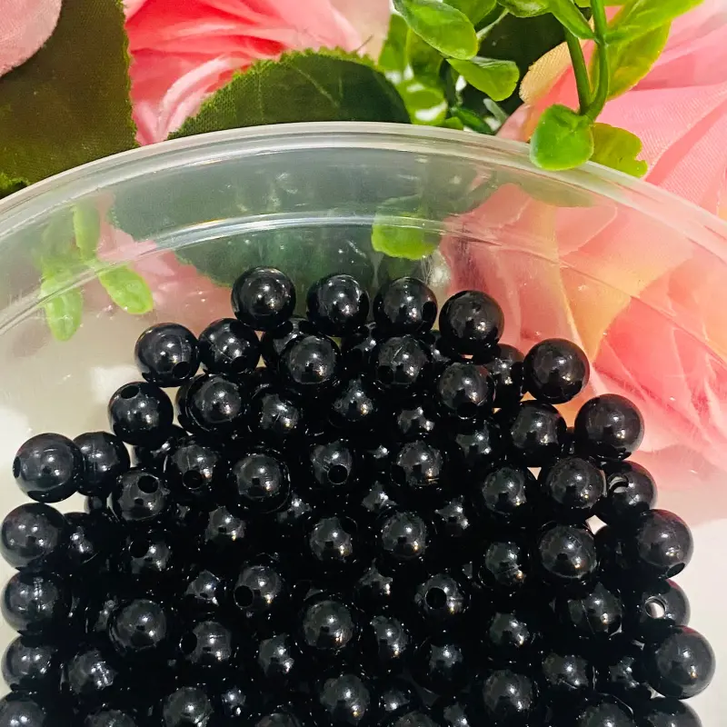 Bolas Leitosas Furo Passante para Pulseiras ou Colares