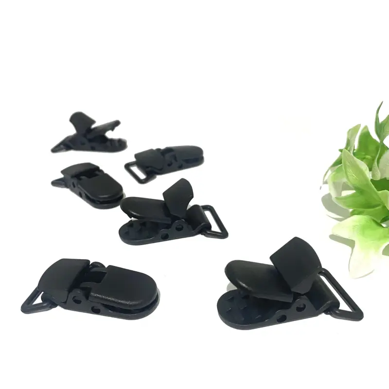 Clipes Jacaré para Prendedor de Chupeta de 1,5x3,8 cm PRETO