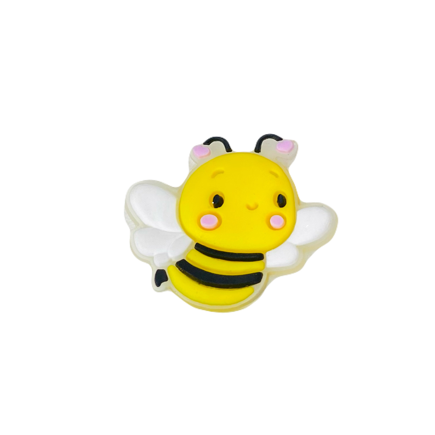 Aplique de Silicone Emborrachado Abelha 3,5cm X 3,7cm