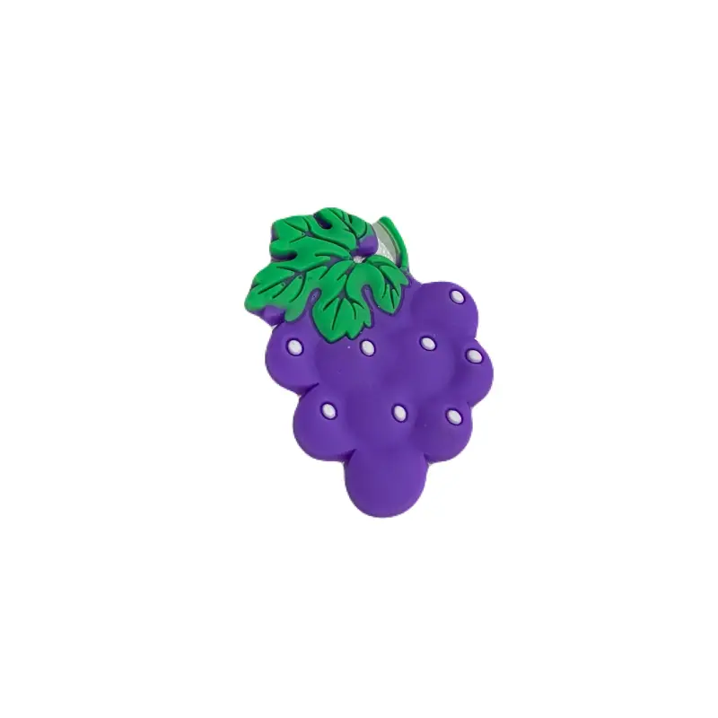 Aplique de Silicone Emborrachado Frutas Cacho de Uva 4cm X 3cm