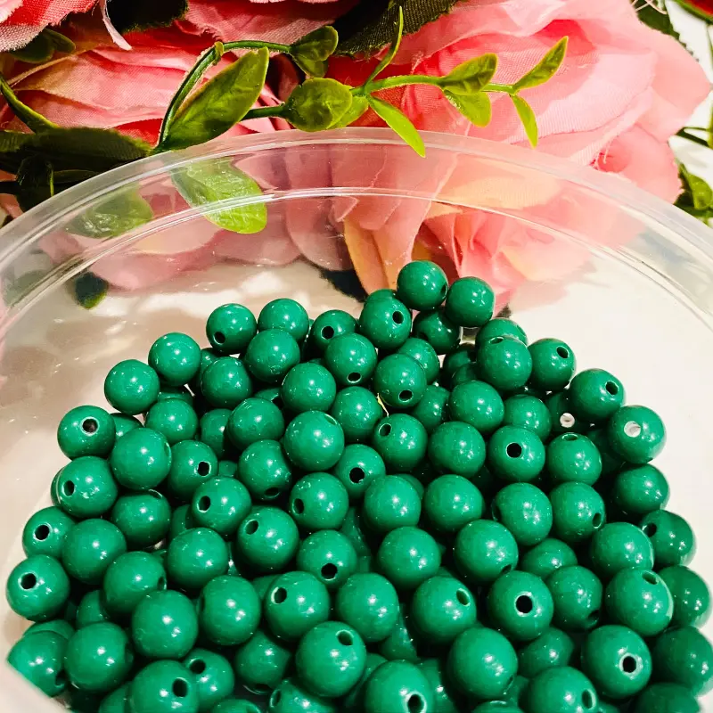 Bolas Leitosas Furo Passante para Pulseiras ou Colares
