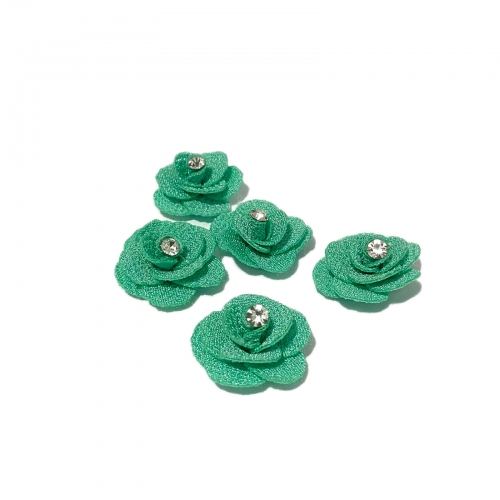 Flor de Tecido com BRILHO STRASS