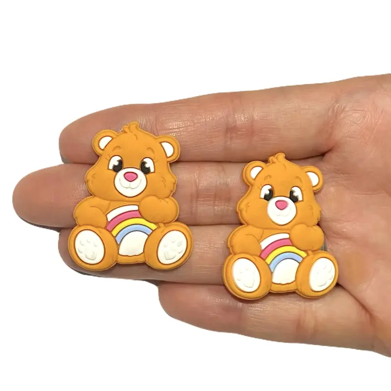 Aplique de Silicone Emborrachado Ursinho Carinhosos 3,8cm X 3,1cm