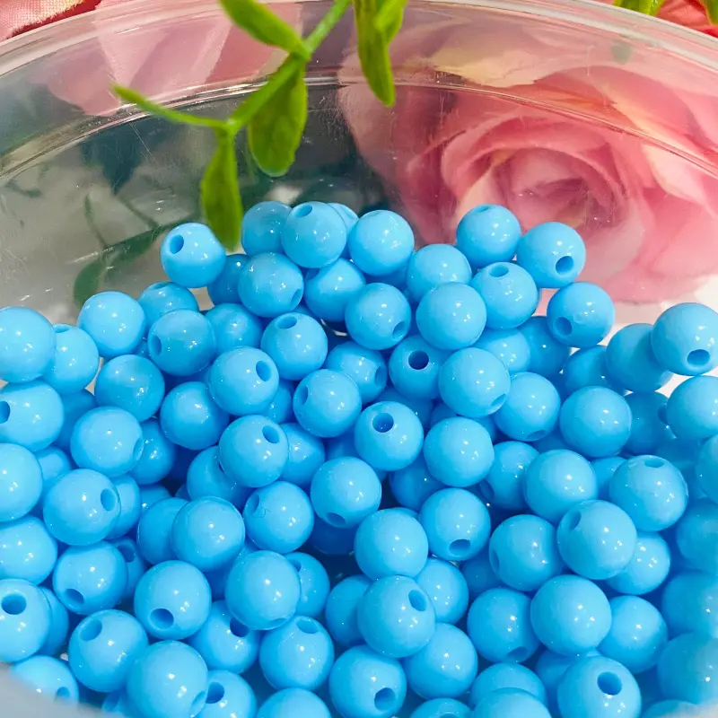 Bolas Leitosas Furo Passante para Pulseiras ou Colares