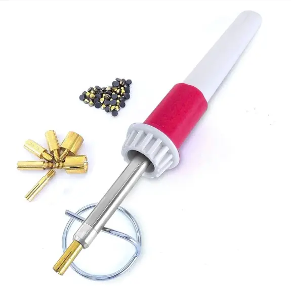 Caneta Aplicadora De Strass Manual 7 Ponteiras HotFix - Bivolts