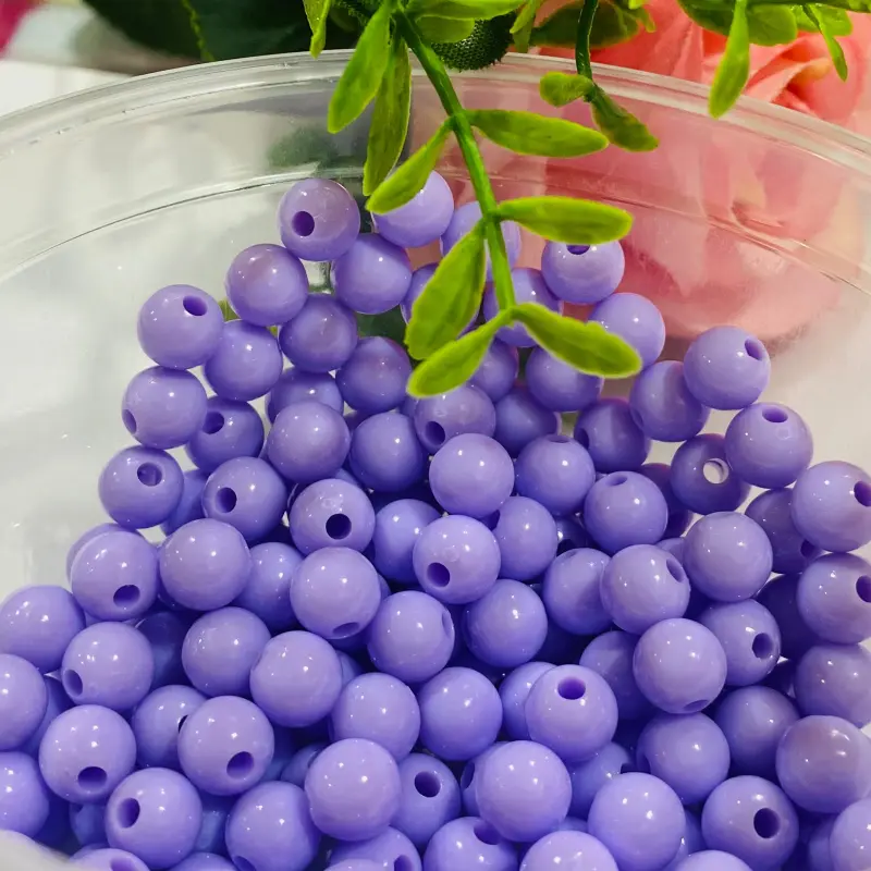 Bolas Leitosas Furo Passante para Pulseiras ou Colares
