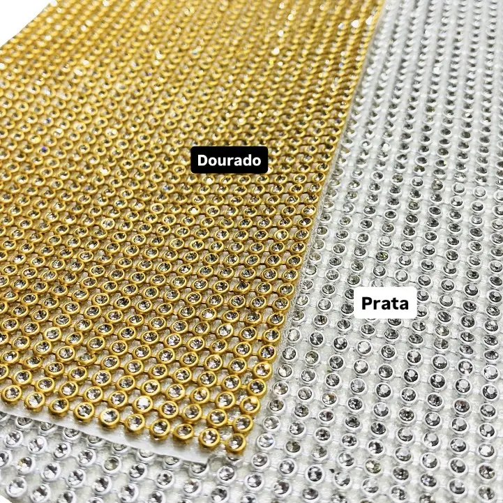 Manta de Strass 9,5cm X 45cm Escolha a Cor