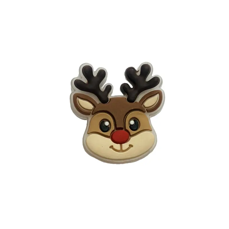 Aplique de Silicone Emborrachado Natal de 3cm X 3cm