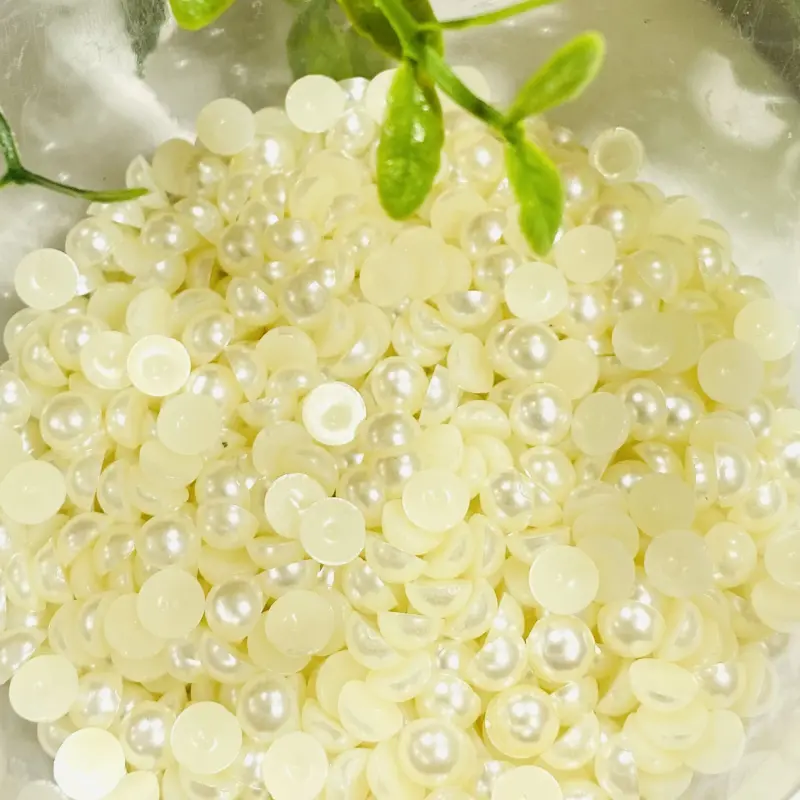 Meia Pérola em abs cor Pérola de 6mm com 50g