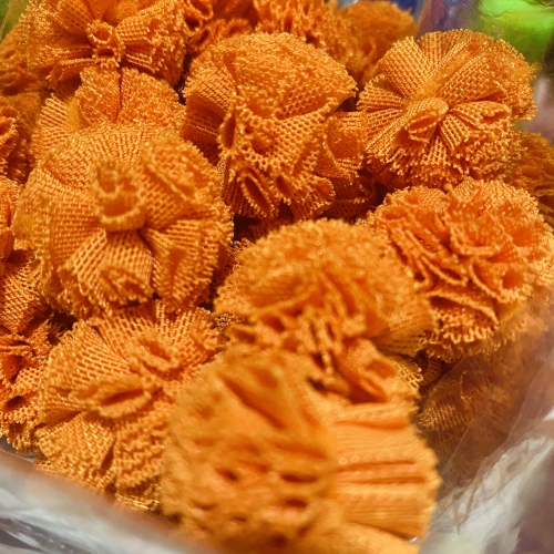 Pompom de Poliéster 2,5cm com 25 Unidades Laranja  Ref: 6