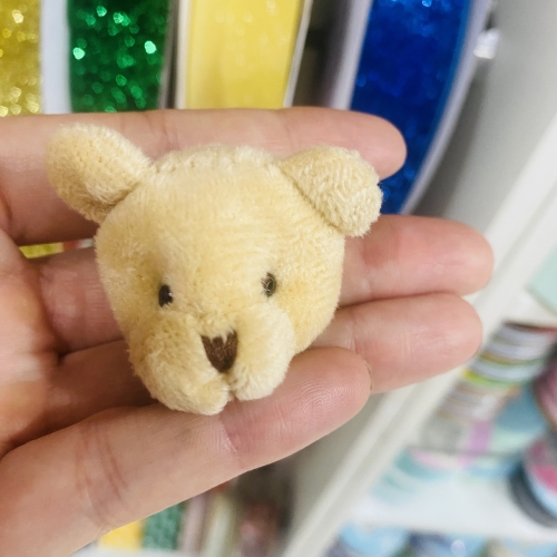 Aplique Rosto Urso 3,5x5cm (Vendido por unidade) Cor- Pele Ref: CGLILC