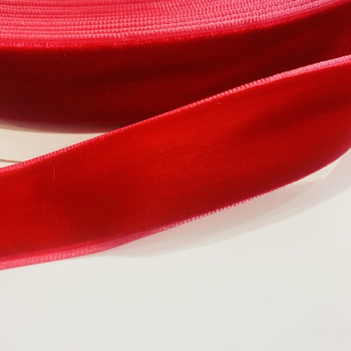 Fita de Veludo Sanding N5 de 22mm  1 metros Cor - 43 Vermelho