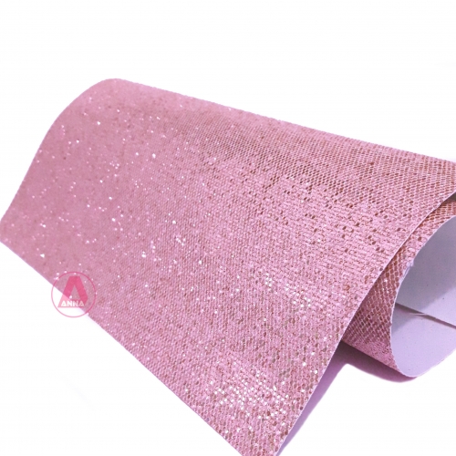 Lonita glitter Sextavado Rosa Bebê 24 por 40 cm Ref:27