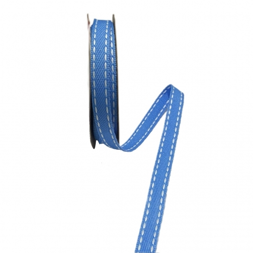 Fita Jeans Pesponto BRANCO Sinimbu de 10mm Com 10 Metros Ref:1862-10 Cor- 15 BRILLANT BLUE