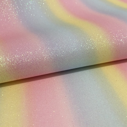 Lonita glitter Fino Arco-íris cores CANDY   24 por 40 cm Ref 59