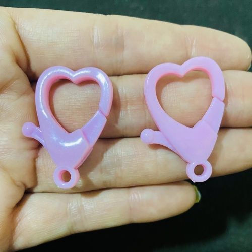Fecho Lagosta em Plastico para Pulseira com 2 unidades de 35mm ROSA BEBÊ Ref: FECH1RSB