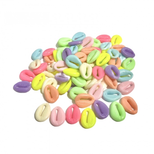 Búzios conchas Coloridas em abs 13mm - Pacote com 25g Ref- BZ13COL