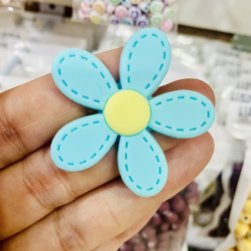 Aplique em Silicone Flor por Unidade de 4x4 cm - A4028