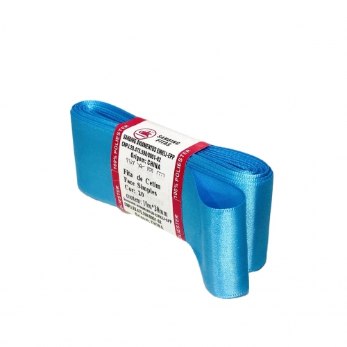 Fita de Cetim Sanding de 38mm Com 10 metros Cor- 20 Azul BB