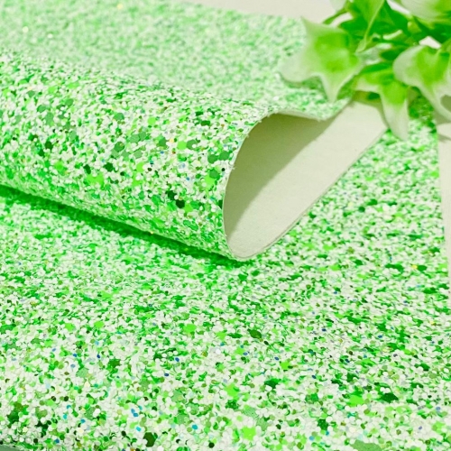 Lonita Brilha no Escuro glitter Flocado Verde 23 por 40 cm Ref 41