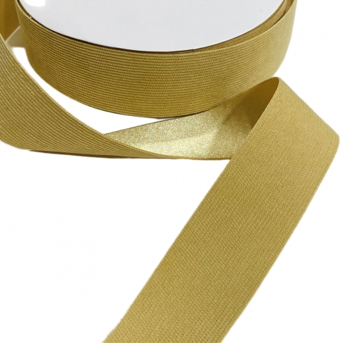 Fita de Veludo Cotelê com Cetim (Dupla face) de 38mm (Venda Por Metros) cor mostarda  Ref - FTVC38CA