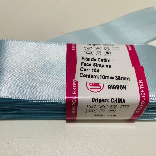 Fita de Cetim Sanding de 38mm Com 10 metros Cor- 20 Azul BB