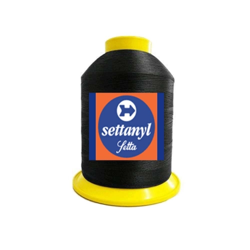 Linha Settanyl Nylon Forte Plastificado 100% Poliamida SNYL 60/Tex49 80g Cor 11 - Preta