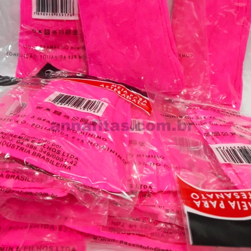 Pacote com 5 unidades de Meias de Seda Cor : 04 Rosa Pink Cítrico