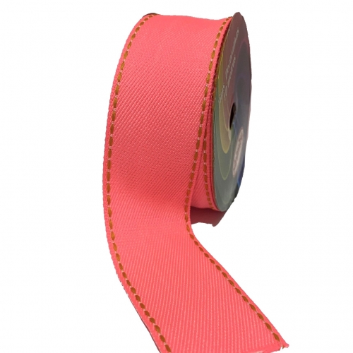 Fita Jeans Pespontada Sinimbu de 38mm Com 10 Metros Ref:1785-38 Cor- 11 Jeans ROSA NEON